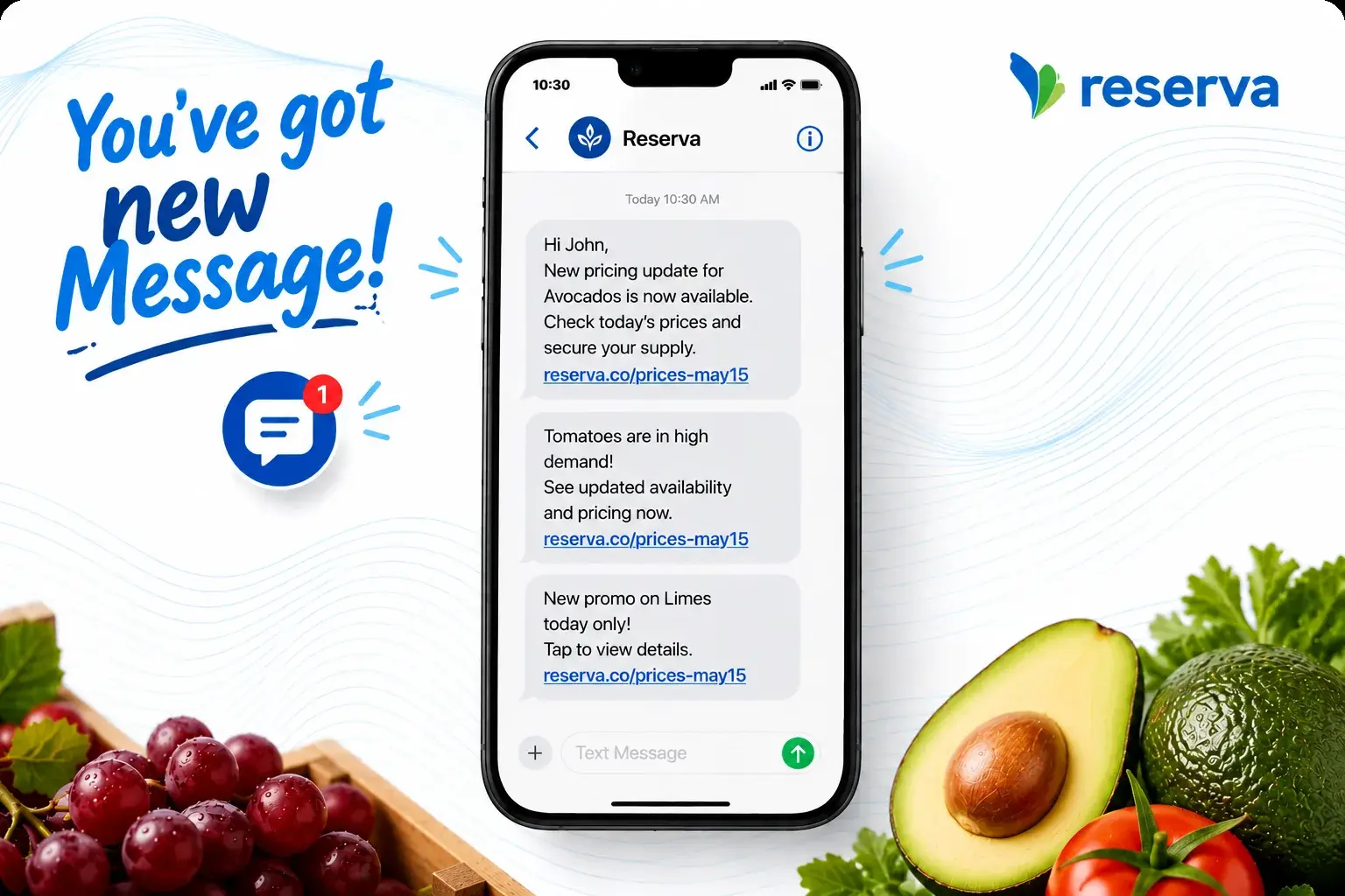 Produce OS time-sensitive SMS pricing
